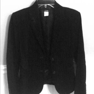 Black velvet pinstriped blazer. JCrew size 2.